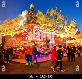 Palmkirmes, largest parish fair in spring in NRW, Autoscooter, Germany, North Rhine-Westphalia, Ruhr Area, Recklinghausen Stock Photo