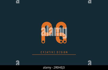 Alphabet letters Modern Creative logo PC , CP Stock Vector