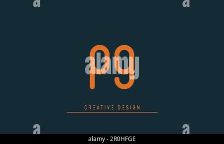 Alphabet letters Modern Creative logo PG , GP Stock Vector