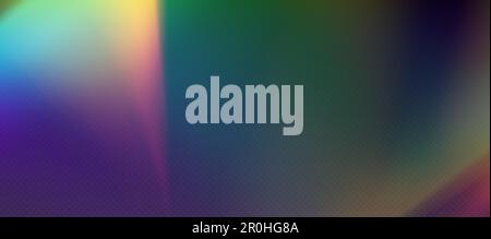 Rainbow refraction overlay, prism light effect, leak flare. Stock Vector