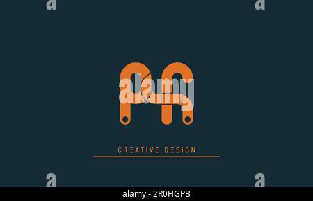 Alphabet letters Modern Creative logo PF , FP Stock Vector