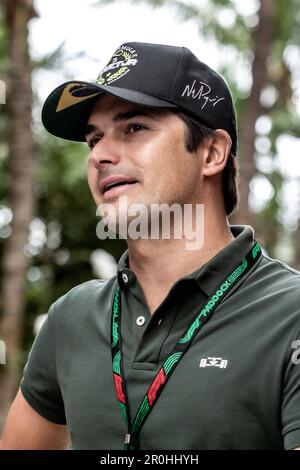 Miami, Florida, USA. 04/07 May 2023. F1 World Championship. F1 Grand Prix of Miami. Former F1 driver Nelson Piquet JR. Stock Photo