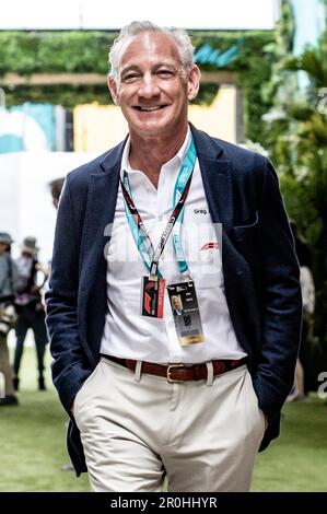 Miami, Florida, USA. 04/07 May 2023. F1 World Championship. F1 Grand Prix of Miami. Greg Maffei, CEO Liberty Media. Stock Photo