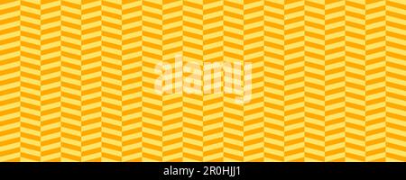 Yellow herringbone seamless pattern. Orange chevron background. Repeating zigzag texture with diagonal lines. Textile and fabric print design swatch. Vector illustration and wallpaper Stock Vector