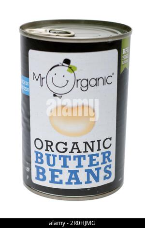 Mr Organic Organic Butter Beans 400g Stock Photo