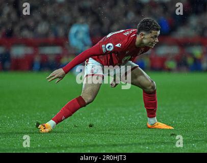 The City Ground, Nottingham, UK. 8th May, 2023. Premier League Football, Nottingham Forest versus Southampton; Brennan Johnson of Nottingham Forest Credit: Action Plus Sports/Alamy Live News Stock Photo