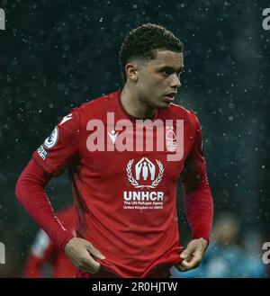 The City Ground, Nottingham, UK. 8th May, 2023. Premier League Football, Nottingham Forest versus Southampton; Brennan Johnson of Nottingham Forest Credit: Action Plus Sports/Alamy Live News Stock Photo