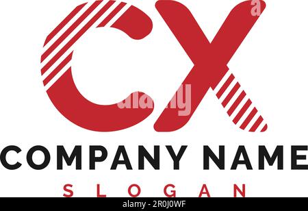 CX Letter Logo Design. CX letter logo Vector Illustration - Vector Stock Vector