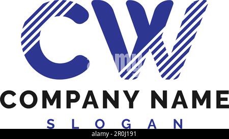 CW Letter Logo Design. CW letter logo Vector Illustration - Vector Stock Vector
