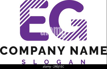 EG Letter Logo Design. EG letter logo Vector Illustration - Vector Stock Vector