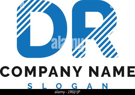 DR Letter Logo Design. DR letter logo Vector Illustration - Vector Stock Vector