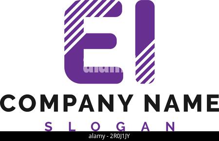 EI Letter Logo Design. EI letter logo Vector Illustration - Vector Stock Vector
