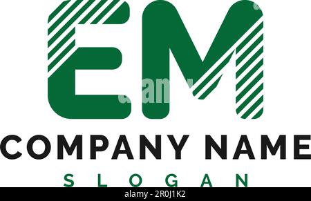 EM Letter Logo Design. EM letter logo Vector Illustration - Vector Stock Vector