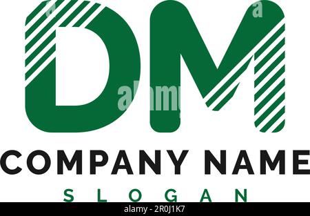 DM Letter Logo Design. DM letter logo Vector Illustration - Vector Stock Vector