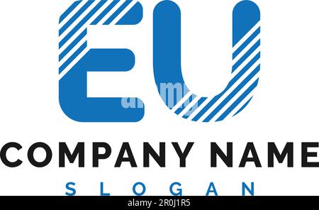 EU Letter Logo Design. EU letter logo Vector Illustration - Vector Stock Vector