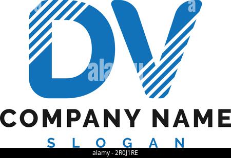 DV Letter Logo Design. DV letter logo Vector Illustration - Vector Stock Vector