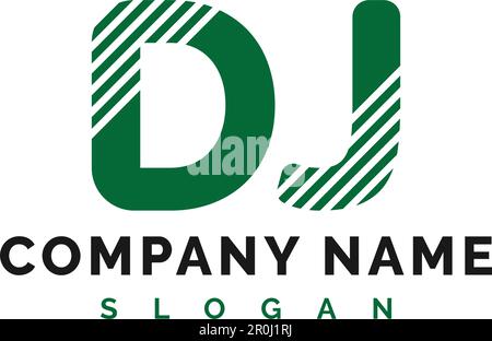 DJ Letter Logo Design. DJ letter logo Vector Illustration - Vector Stock Vector