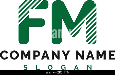 FM Letter Logo Design. FM letter logo Vector Illustration - Vector Stock Vector
