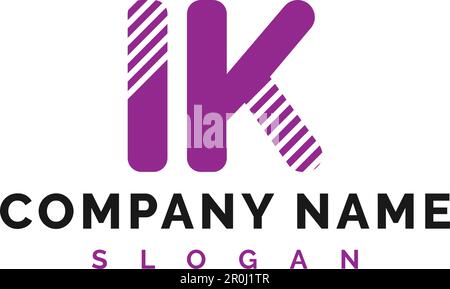 IK Letter Logo Design. IK letter logo Vector Illustration - Vector Stock Vector