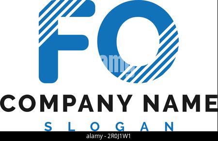 FO Letter Logo Design. FO letter logo Vector Illustration - Vector Stock Vector