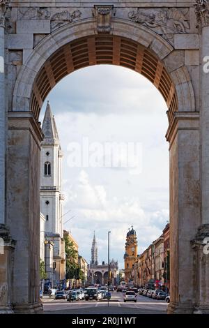 Siegestor, Maxvorstadt, Munich, Upper Bavaria, Bavaria, Germany Stock Photo