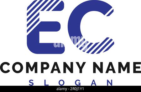 EC Letter Logo Design. EC letter logo Vector Illustration - Vector Stock Vector