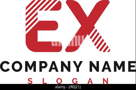 EX Letter Logo Design. EX letter logo Vector Illustration - Vector Stock Vector