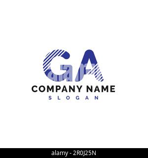 GA Letter Logo Design. GA letter logo Vector Illustration - Vector Stock Vector