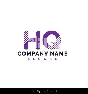 HQ Letter Logo Design. HQ letter logo Vector Illustration - Vector Stock Vector