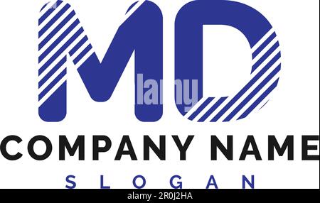 MD Letter Logo Design. MD letter logo Vector Illustration - Vector Stock Vector