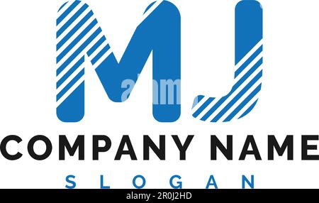 MJ Letter Logo Design. MJ letter logo Vector Illustration - Vector Stock Vector