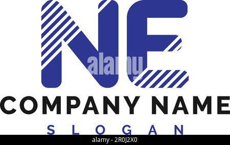 NE Letter Logo Design. NE letter logo Vector Illustration - Vector Stock Vector