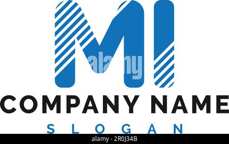MI Letter Logo Design. MI letter logo Vector Illustration - Vector Stock Vector