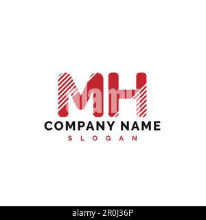 MH Letter Logo Design. MH letter logo Vector Illustration - Vector Stock Vector