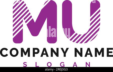 MU Letter Logo Design. MU letter logo Vector Illustration - Vector Stock Vector