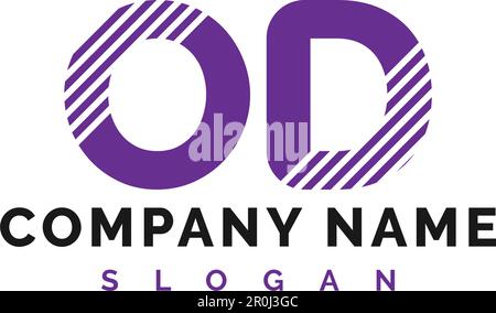 OD Letter Logo Design. OD letter logo Vector Illustration - Vector Stock Vector