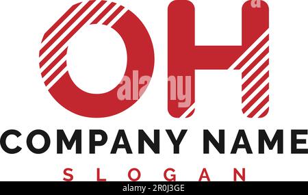 OH Letter Logo Design. OH letter logo Vector Illustration - Vector Stock Vector