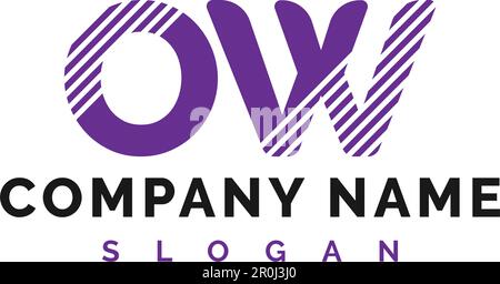 OW Letter Logo Design. OW letter logo Vector Illustration - Vector Stock Vector