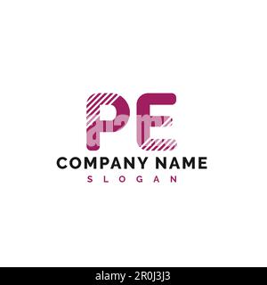 PE Letter Logo Design. PE letter logo Vector Illustration - Vector Stock Vector