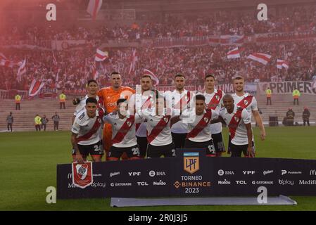 Argentina, Buenos Aires - 07 May 2023: team photo of River Plate during the Torneo Binance 2023 of Argentina Liga Profesional match between River Plat Stock Photo