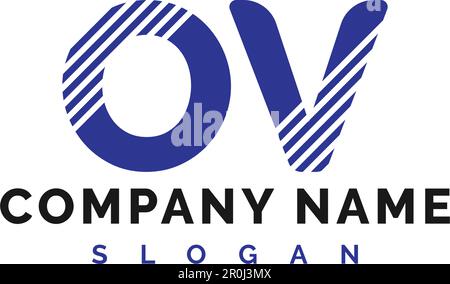 OV Letter Logo Design. OV letter logo Vector Illustration - Vector Stock Vector