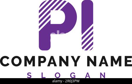 PI Letter Logo Design. PI letter logo Vector Illustration - Vector Stock Vector