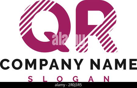 QR Letter Logo Design. QR letter logo Vector Illustration - Vector Stock Vector
