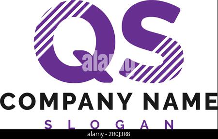 QS Letter Logo Design. QS letter logo Vector Illustration - Vector Stock Vector