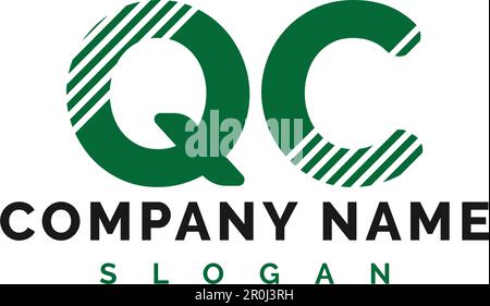 QC Letter Logo Design. QC letter logo Vector Illustration - Vector Stock Vector