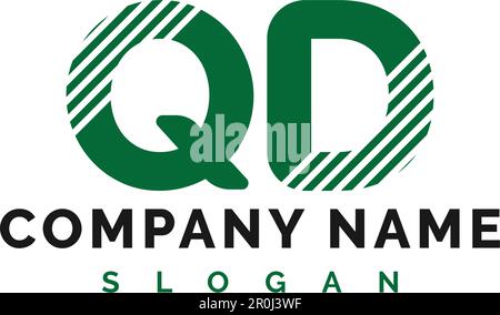 QD Letter Logo Design. QD letter logo Vector Illustration - Vector Stock Vector