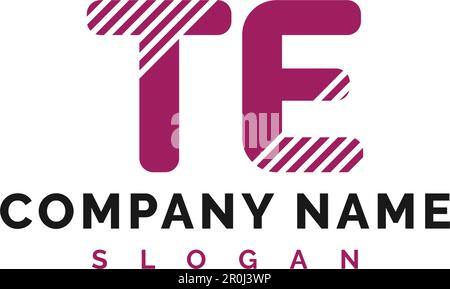 TE Letter Logo Design. TE letter logo Vector Illustration - Vector Stock Vector