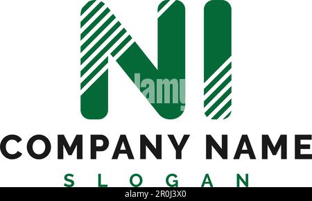 NI Letter Logo Design. NI letter logo Vector Illustration - Vector Stock Vector