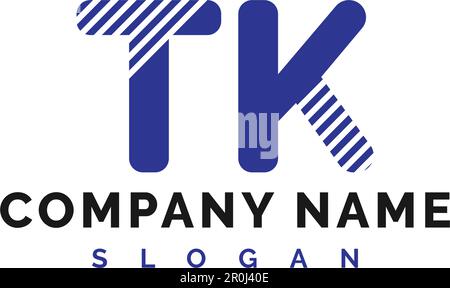TK Letter Logo Design. TK letter logo Vector Illustration - Vector Stock Vector