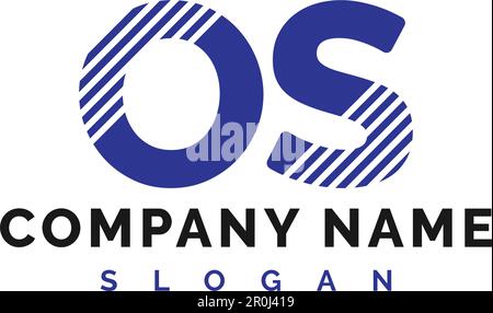 OS Letter Logo Design. OS letter logo Vector Illustration - Vector Stock Vector